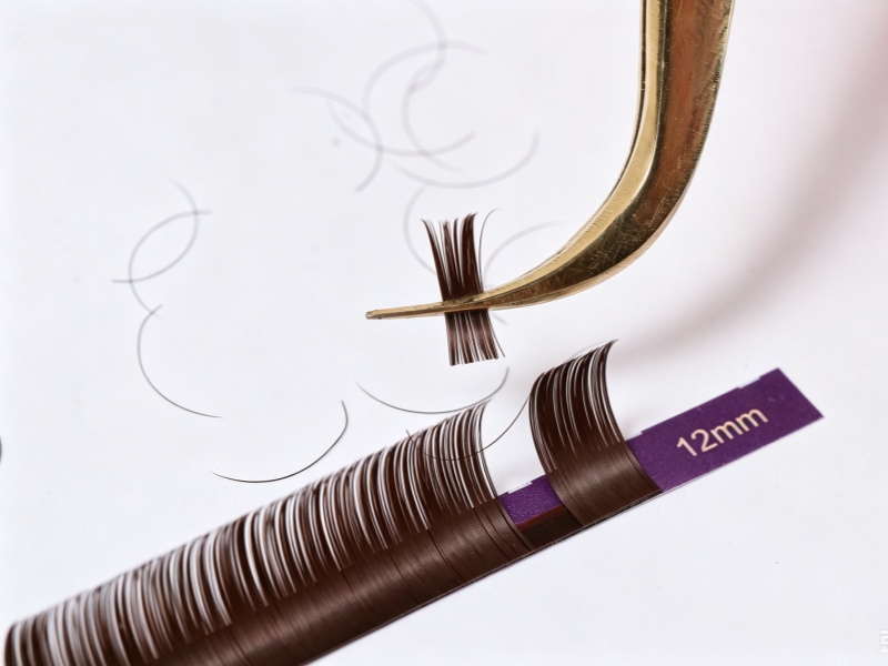 Dark Brown Lash Extensions Easy Pick