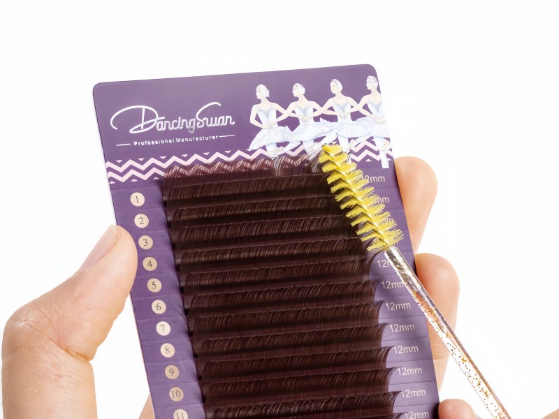 Dark Brown Lash Extensions Matte And Soft